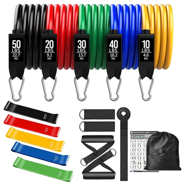 360lb Resistance Band Set - Fitness Exercise Bands