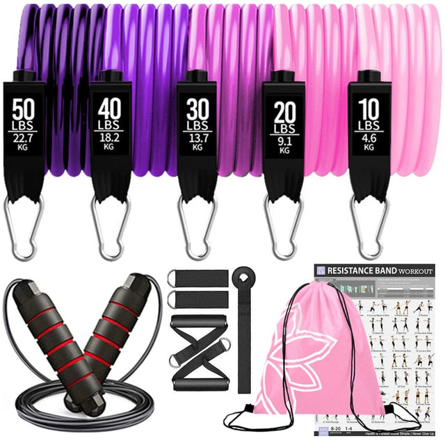 360lb Resistance Band Set - Fitness Exercise Bands