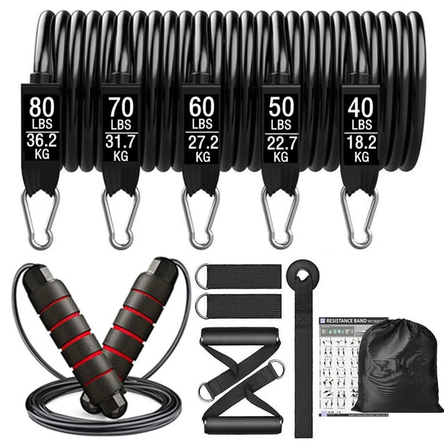 360lb Resistance Band Set - Fitness Exercise Bands