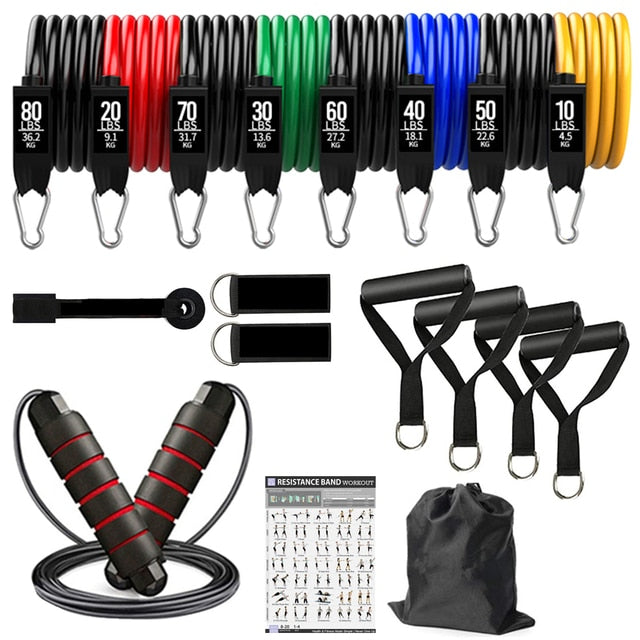 360lb Resistance Band Set - Fitness Exercise Bands