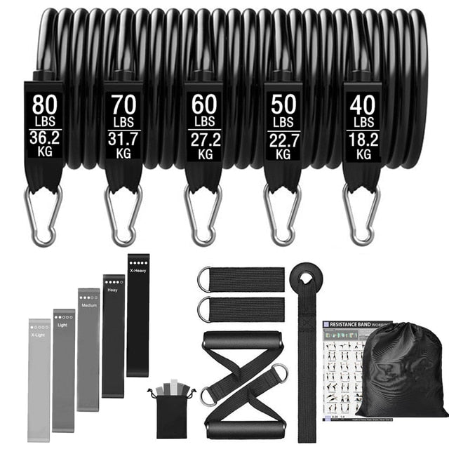 360lb Resistance Band Set - Fitness Exercise Bands