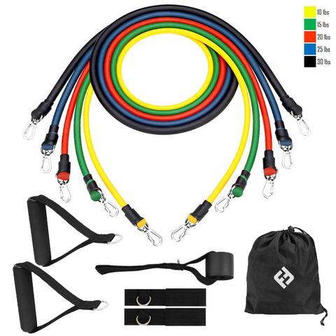 11 Piece Resistance Band Set On Sale 50% OFF