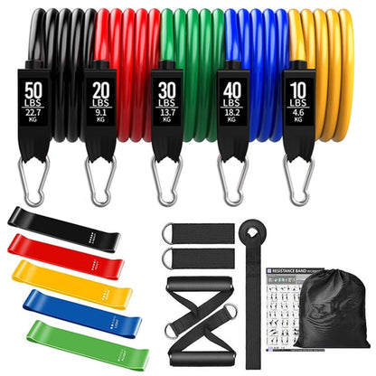 360lb Resistance Band Set - Fitness Exercise Bands