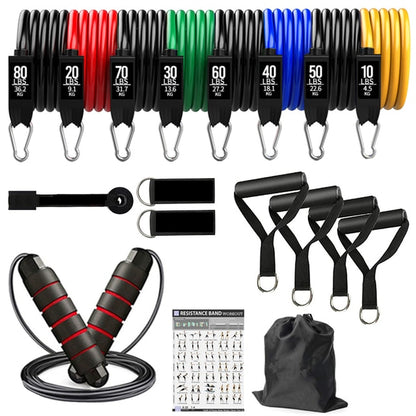 360lb Resistance Band Set - Fitness Exercise Bands