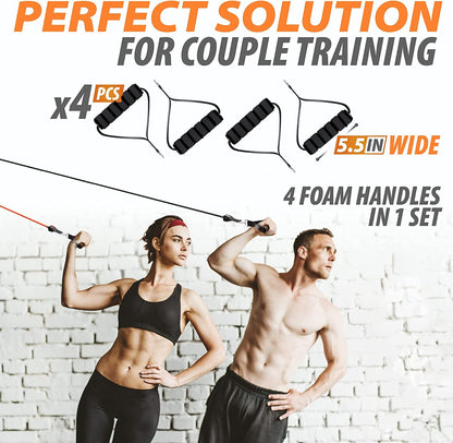 360lb Resistance Band Set - Fitness Exercise Bands